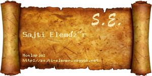 Sajti Elemér névjegykártya